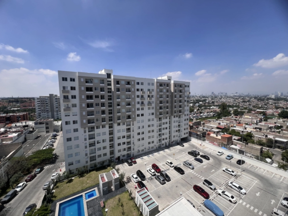 Fachada de Torre 11 en Tres Lagos Guadalajara, próxima a la Nueva Central Camionera